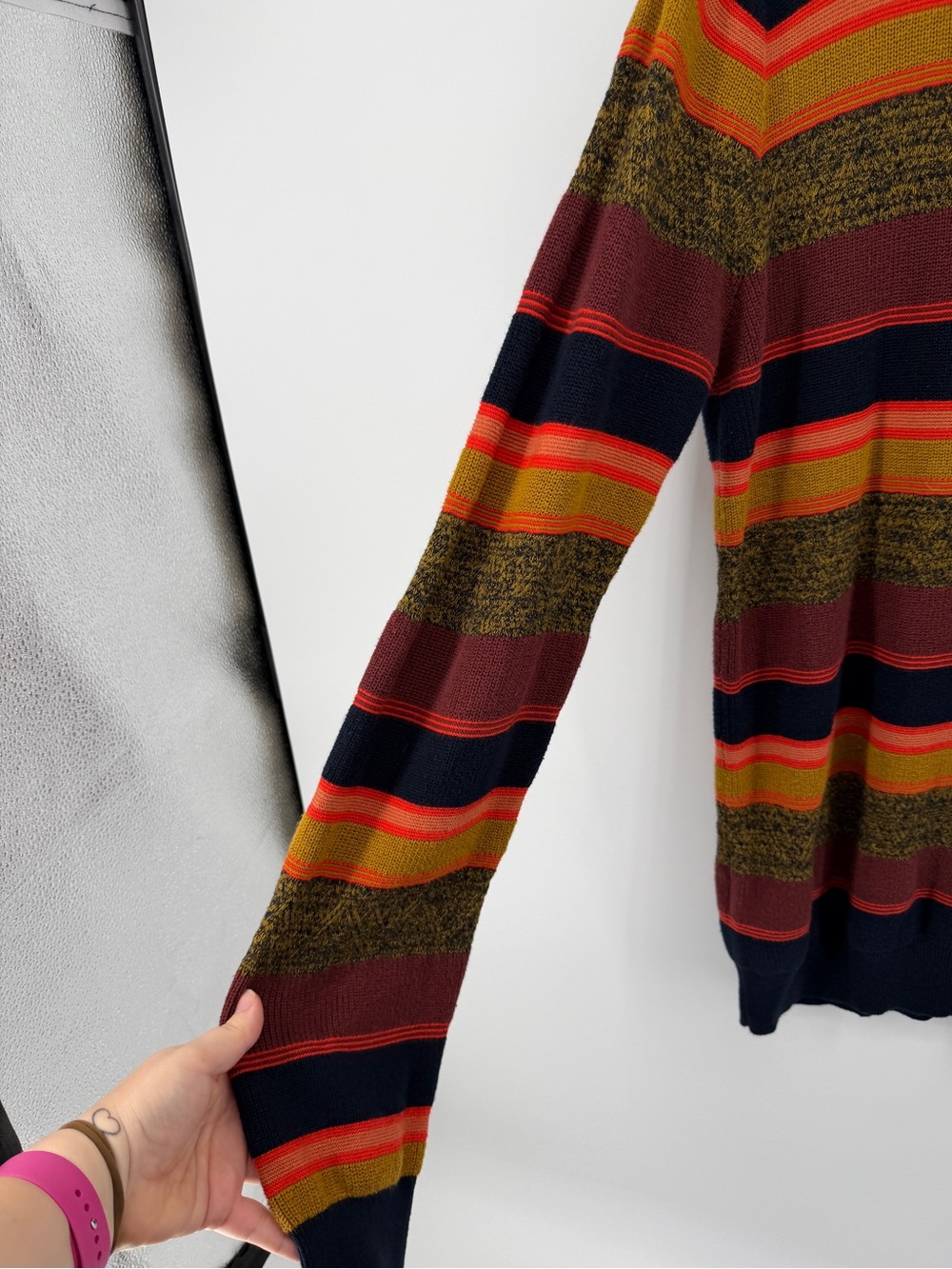 Scotch & Soda Grandpacore Gorpcore Multicolor Stripe Crewneck Sweater SzXL - Picture 8 of 12